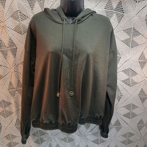 Michael Kors size large hoodie. Army or olive green